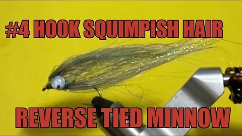 #4 Hook Squimpish Hair Reverse Tied Minnow #fishing #flyfishing #bass #bassfishing #trout #flytying