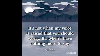 Its not when my voice is raised that you should be worried [GMG Originals]