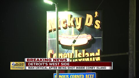 Man in critical after being shot inside coney island in Detroit