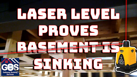 Laser Level Proves Basement Is Sinking-Home Inspection