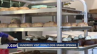 Hundreds visit Donut+Dog grand opening