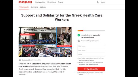 Support and Solidarity to the Greek Healthcare Workers