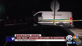 Man shot and killed, person in custody after incident near Loxahatchee