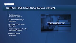 Detroit public schools suspending all in-person instruction due to rise in COVID-19 cases