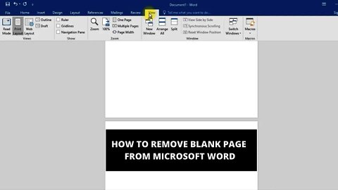 HOW TO REMOVE BLANK PAGES FROM Microsoft Word