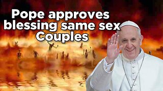 Pope Francis formally approves priests blessing same sex couples.