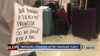 Travelers stranded after canceled flight