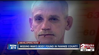 Missing man's body found in Pawnee County