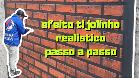 como fazer tijolinho realístico na parede