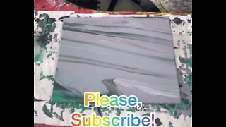 Using up leftover paint part 2! Dreamy flow using thin acrylic paint and water