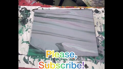 Using up leftover paint part 2! Dreamy flow using thin acrylic paint and water