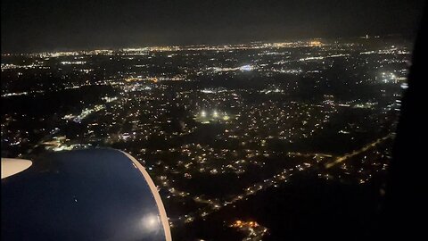 Boeing 757 night time landing in Tampa