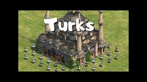 AOE 2 DEFINITIVE EDITION Gameplay: 1v1 Turks Rush