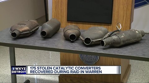 Investigation leads to recovery of more than 175 stolen catalytic converters from Detroit home