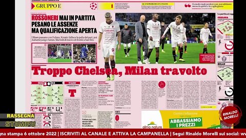 Milan, lezione d'inglese: il Chelsea stravince. Super Di Maria. Rassegna Stampa ep.145 | 06.10.22