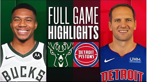 Detroit Pistons vs Milwaukee Bucks Full Game Highlights | January 22, 2024 |