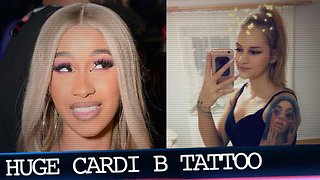 Meet Cardi B’s #1 Fan With Giant Tattoo of Rapper’s Face!