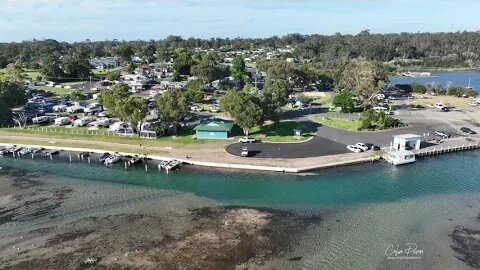 Foreshore Holiday Park Mallacoota 2 Jan 2023 by drone 4k