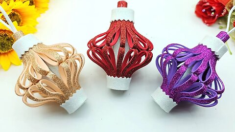 🎄Christmas Crafts Idea🎄Christmas Ornaments❄ Handmade Best Crafts With Glitter Paper