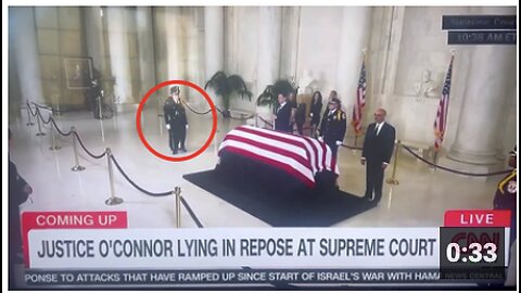 An Honor Guard member collapsed on live television in front of Judge Sandra Day O'Connor's casket