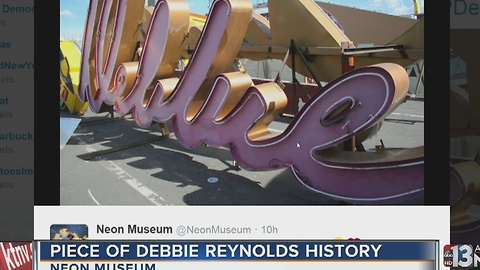 Piece of Debbie Reynolds history at Neon Museum