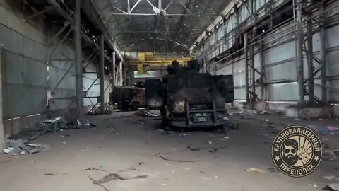 Destroyed Ukrainian armored vehicle Kozak-2 in Mariupol