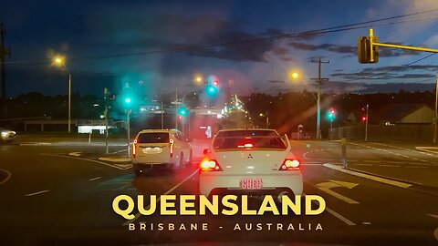 Queensland Night Drive in Brisbane Area || Holland Park || Coopers Plains || 4K HDR