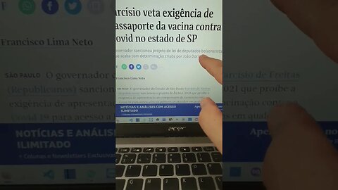 Tarcísio veta exigência de passaporte da vacina contra COVID no estado de SP ... FINALMENTE PORRA