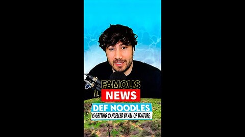 Def Noodles Is Getting Cancelled By All Of YouTube, Buy Why | Famous news