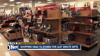 Shoppers hit stores for last-minute gifts