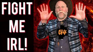 G4TV host Adam Sessler MELTDOWN! Wants to FIGHT anonymous Twitter users IRL!