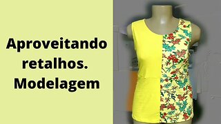 Aproveite retalhos fazendo uma blusinha fofa