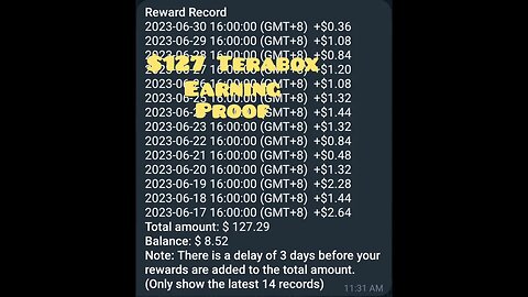 How to earn $127 from Terabox? टेरा बॉक्स से पौसे कैसेे कमाए? #terabox #shorts #earningproof