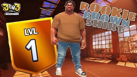 3ON3 FREESTYLE OUTFIT CREATION! LOOK LIKE AN NBA2K ROOKIE BROWN SHIRT IN 3ON3 FREESTYLE!