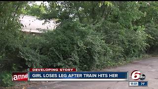 Girl loses leg after being hit by train on Indy's west side