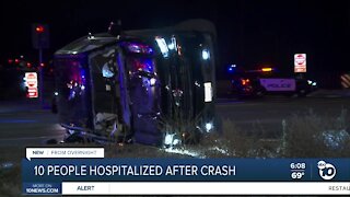 10 hospitalized after crash in Oceanside