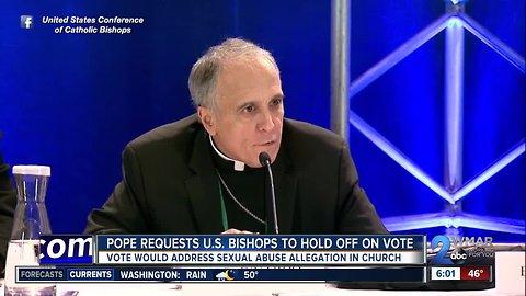 Vatican asks for U.S. bishops to hold off on vote regarding sexual abuse issues