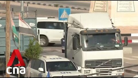 Israel-Hamas war: Third aid convoy enters Gaza via Egypt border crossing