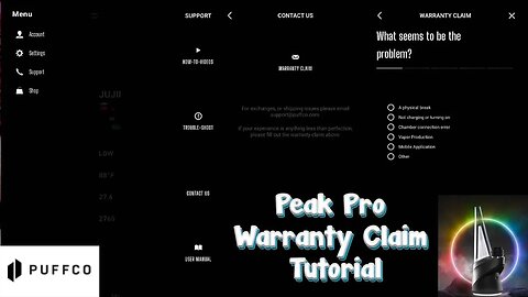 How To Puffco Peak Pro Puffco App Warranty Claim Tutorial