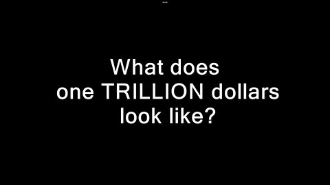 USA is going $1 Trillion deeper in debt every 100 days. This is what $1 Trillion looks like.