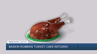Baskin Robbins turkey cake returns