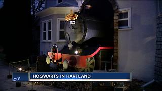 Local home decorates as Hogwarts for Halloween