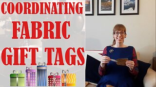 💝🎁 COORDINATING FABRIC GIFT TAGS 🎁💝 | BUDGETSEW | VLOGMAS DAY #2 | #vlogmas #christmas #sewing