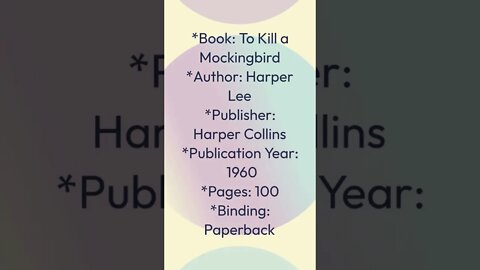 Book Review: To Kill a Mockingbird by Harper Lee #shorts