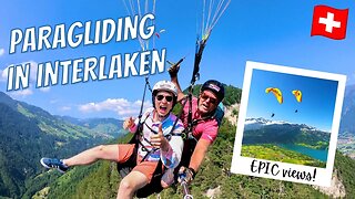 PARAGLIDING IN INTERLAKEN SWITZERLAND: Paragliding over Interlaken! Full Experience with POV footage