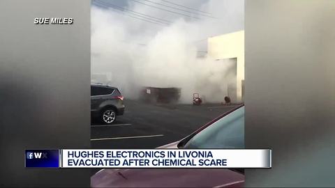 HAZMAT & fire crews battle chemical fire at Livonia business