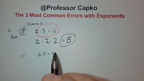 The 3 Most Common Errors with Exponents