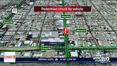 Pedestrian struck on Alturas Street and Stone Avenue