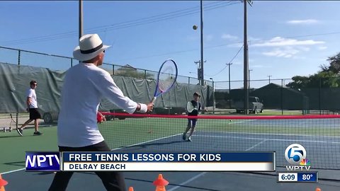 Free tennis lessons for kids in Delray Beach
