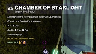 Destiny 2, Legend Lost Sector, Chamber of Starlight on the Dreaming City 9-5-21
